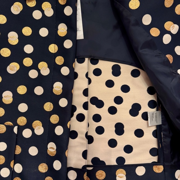 Akris Punto Navy Jacquard Metallic Dot Jacket — Size 8, NWT - Picture 12 of 14